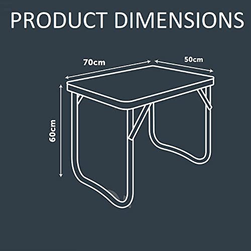 Unibos Camping Table Portable Picnic Table Aluminium Folding Table Indoor Outdoor Table Heavy Duty Garden Trestle Set for BBQ Picnic Party, Load Capacity 15KG (Blue) - Image 4