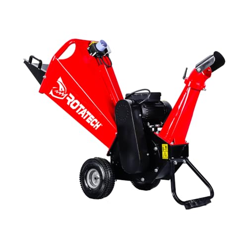 Rotatech RTP-WC-65E Electric 2.2KW 80mm Chute Garden Wood Chipper & Power Kit- 4-6 Cubic Metres Chipped Per Hour