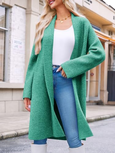 Image of Saodimallsu Womens Long Cardigan Sweaters Chunky Open Front Oversized Slouchy Knit Fall Trendy Coatigan Jackets