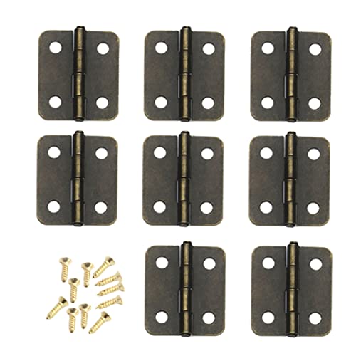 Lurrose 250 Piezas Mini accesorios de bisagra Bisagras de servicio pesado bisagras de cierre suave Bisagras de puerta del gabinete pequeño primavera bisagra de filete minibisagras planchar