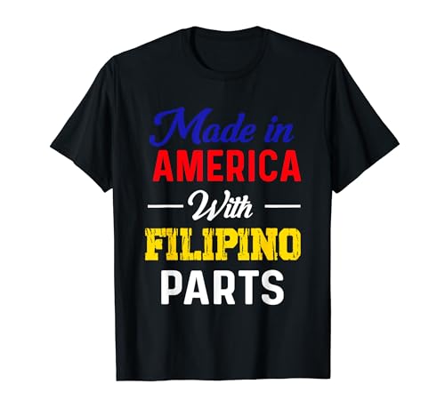 Funny Filipino American Pride Map Flag Philippines. T-Shirt