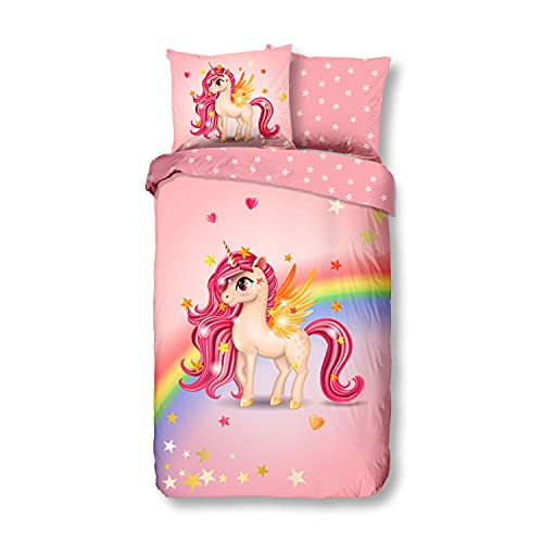 Good Morning Housse de Couette pour Enfants Little 140x200/220cm Parure de Lit