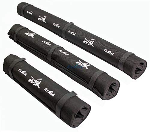 Eckla Dachträgerpolster 50cm Dachträgerschutz Kajakschutz Kajaktransport Softport, Farbe:Schwarz