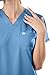 Meidiero Scrub Tops Women, Slim-fit Medical Shirts, Soft Stretch & Wrinkle-Resistant Women's Scrub Tops with 2 Chest Pockets Sky Blue