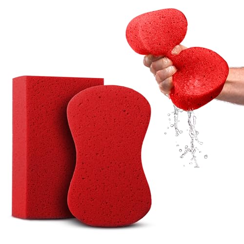 Sponges for Cleaning – 2 Pack – Multi-Purpose Cleaning Sponge, Perfect as Car Wash Sponge, Household Cleaning Sponges, Tile Grout Sponge, Sponges for Painting
