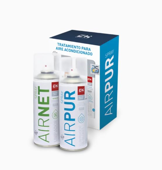 AIRNET SPRAY 400 ML & AIRPUR SPRAY 400 ML Tratamiento limpiador y eliminador de olores en sistemas de aire acondicionado