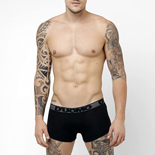 Kit 2 Cuecas Boxer Algodão, Duomo, Masculino, Branco/Preto, G