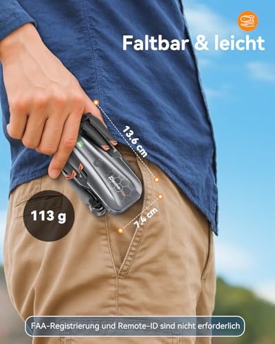 FERIETELF T29 Drohne mit Kamera 1080P HD – Faltbar Mini Drohne für Kinder & Erwachsene | WiFi FPV, 2x 1200mAh Akkus, Quadrocopter für Anfänger,Drone Kinderspielzeug Geschenk