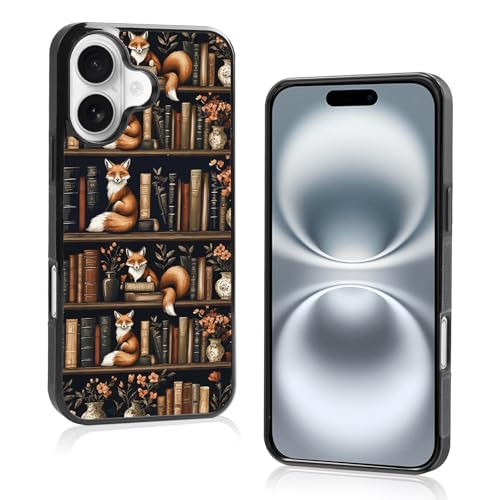 Coque iPhone 16 vintage renard en TPU souple esthétique pour fille et femme