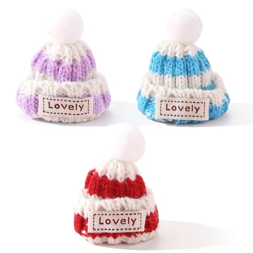 Taasmoog 9 Stück Eierwärmer Set, Eierwärmer-Strickmütze Eierwärmer, Lustige Wärmeschutzhauben für Frühstücksei, Perfektes Küchenzubehör Geschenk (rot)