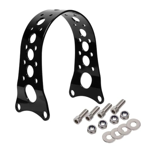 Motorrad Gabel Kotflügel Klammer Tracker Schmale for Harley Sportster Iron XL 883 1200 Dyna Low Rider Super Glide Siebzig-zwei(Light Black)
