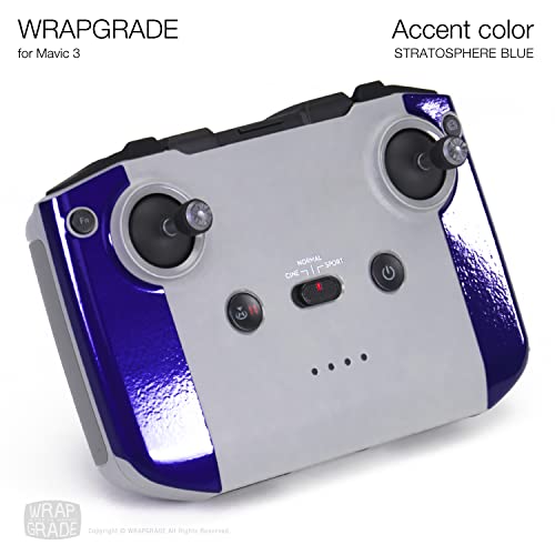 Image of WRAPGRADE Partial Skin Stickers for DJI Mavic 3 / Mavic 3 Classic Accent Color (Stratosphere Blue)