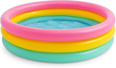 Inflatable Baby Pool for Kids (Ages 1-3) | Round Kiddie Pool for Outdoor Water Play | Multi-Color | 86cm x 25cm