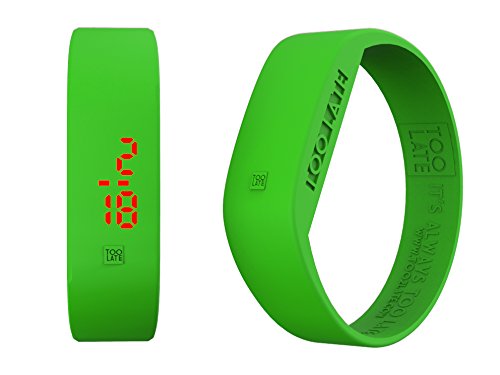 Unisex Erwachsene Analog-Digital Uhr mit Silikon Armband WTC LED ACD Green M