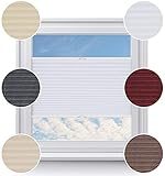 Montage: Solide Montage, Klemmträger werden im Fensterrahmen verschraubt. Das Plissee wird dauerhaft am Glas fixiert, das Öffnen des Fensters erfolgt völlig frei.