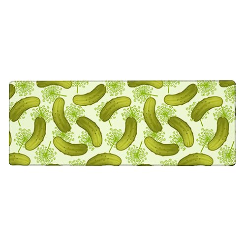 Tapis de souris de jeu Sushi Dill Pickles antidérapant 30,5 x 80 cm à surface lisse et stable