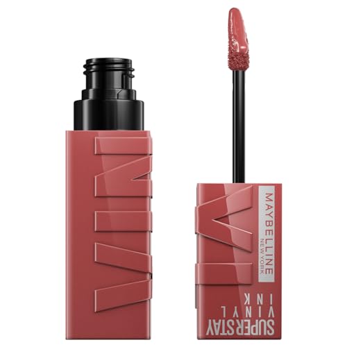 Maybelline New York Super Stay Vinyl Ink Liquid Lip Colour, 16HR Long-Lasting, Ultra-Pigmented, Smudge & Transfer-Proof, High Shine Finish, Vegan Formula for Comfortable Wear, Shade: 115 Peppy