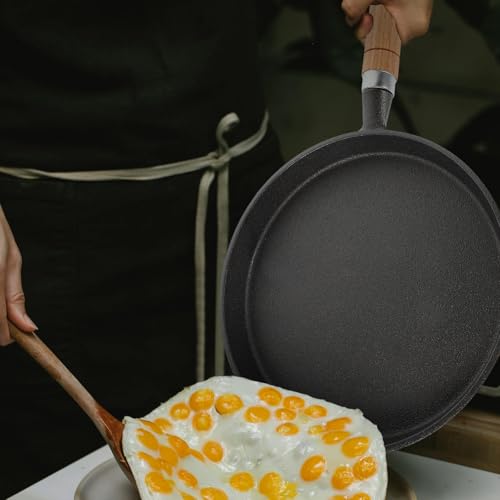 Poêle à œufs en fer noir antiadhésive pour tortilla et pancake