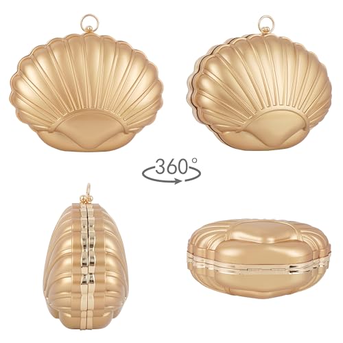 Image of Women Seashell Evening Bag Purse Mermaid Chain Strap Clutch Handbag Shoulder Bag | Seashell