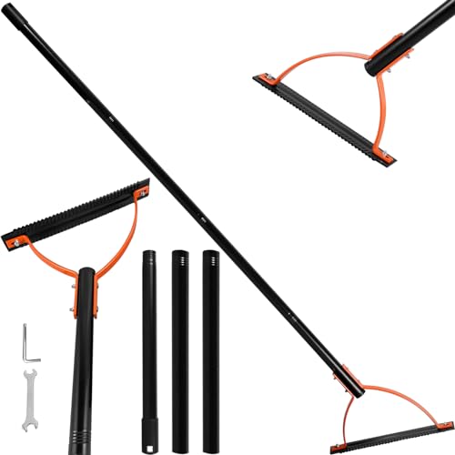 Grass Whip with Double-Edged Serrated Steel Blade, Manual Weed Grass with 30 Inch Handle, Handheld Weed Whacker Grass Whip for Overgrown Weeds in Garden, Yard, Field and Ditches