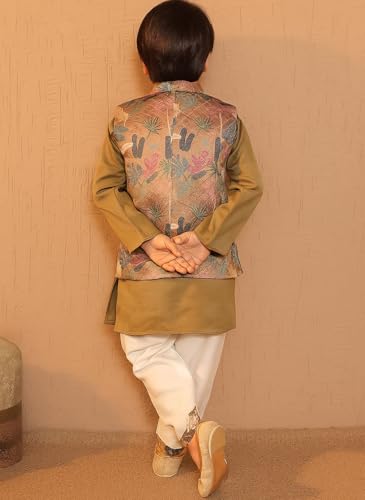 Image of AJ DEZINES Kids Ethnic Wear Kurta Waistcoat and Dhoti Pant for Boys