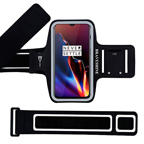 Gym Workout Arm Band Phone Armband - Key Earphones Holder Sports Armband for Oneplus 7 Oneplus 6T 6 Oneplus 5T 5 Oneplus 3 3T Screen Up to 6.5 Inch + Extender Strap