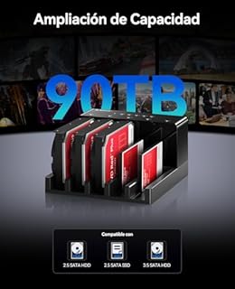 ORICO USB 3.0 Hard Disk Docking Station con Funzione Clone Offline, 5-slot Case HDD SATA da 3,5 Pollici Espansione di Memoria Esterna fino a 90 TB Compatibile con Windows, Mac OS (6558US3-C)