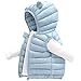 AIWUHE Baby Boys Girls Hooded Puffer Vest Winter Lightweight Sleeveless Bear ears Zipper Up Jacket Blue 80