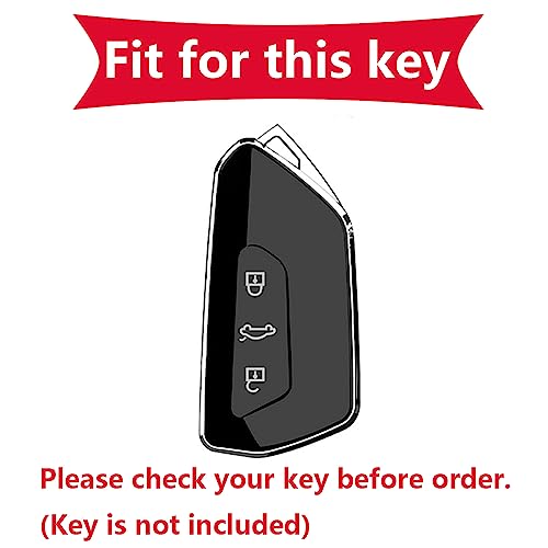 Coque de clé VW Golf 8 R anti-rayures pour télécommande mains libres