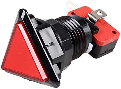 EG STARTS 5X Arcade Buttons Triangle LED Illuminated Push Button Switch for Arcade Coin Machine Operated Games — view 2