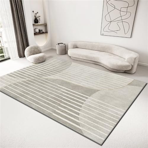 Tapis grande taille salon gris 80x120 lavable et moderne - 2