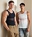 Nebility Compression Shirt Mens Shapewear - Sleeveless Slimming Undershirts Mesh Body Shaper Workout Tank Tops White