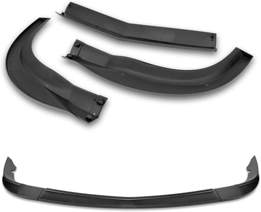Q1-TECH, Front Bumper Lip fit for Compatible with 2005-2013 Chevy Corvette C6 Base Models Only, Front Bumper Lip Spoiler Air Chin Body Kit Splitter ABS, ZR1-Style (Matt Black)