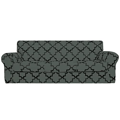 Image of Easy-Going 4 Pieces Stretch Sofa Cover for 3 Cushion Couch Washable