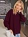 EFAN Women's Oversized Sweaters 2025 Fall Trendy Crewneck Batwing Sleeve Chunky Knit Long Pullover Cute Tunic Tops Dress Winter Clothes Cashmere Fashion Outfits Ladies Clothing Wine Red XL