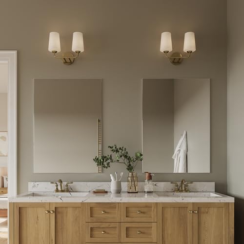 Progress Lighting Celino Collection Two-Light Vanity Light with White Glass Shades by Progress Lighting - Used condition - Image 4