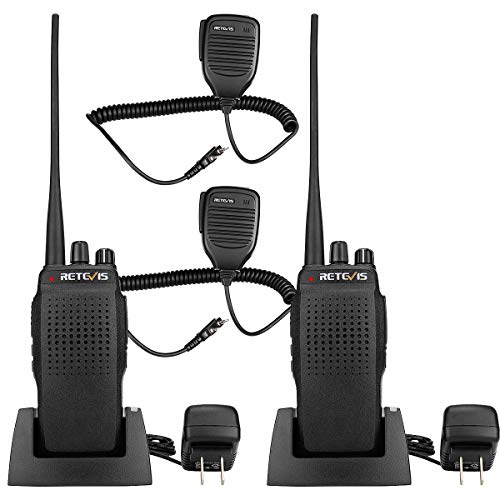 Retevis RT26 Two Way Radios Long Range High Power 3000mAh Rechargeable Walkie Talkie 16CH Durable Handheld 2 Way Radio with Speaker Mic(2 Pack)