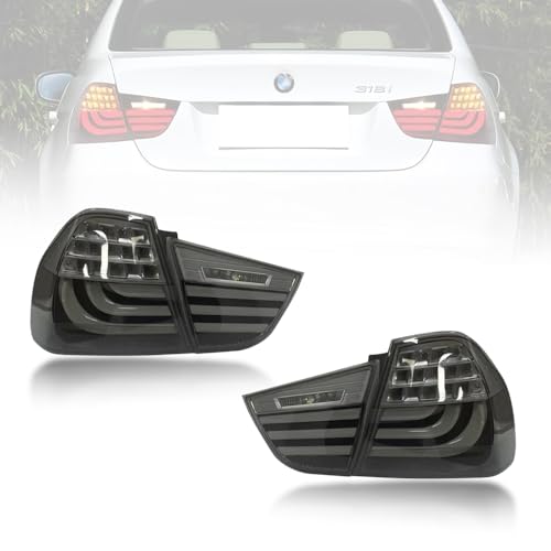 Sequential Upgrade Taillights Assembly Compatible for BMW 3 Series E90 2009-2012 Tail Lights Brake Lamp with Bulb Smoked