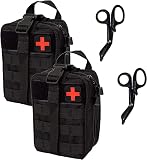 2pcs Krisvie erste hilfe tasche,molle leer tactical gürteltasche edc taktische ifak kleine pouch Geeignet für Outdoor, first aid gürtel bag,Camping