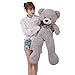 Groß Teddybär Kuschelbär XXL riesen Teddy Bear Plüschbär Kuscheltier (Gray)