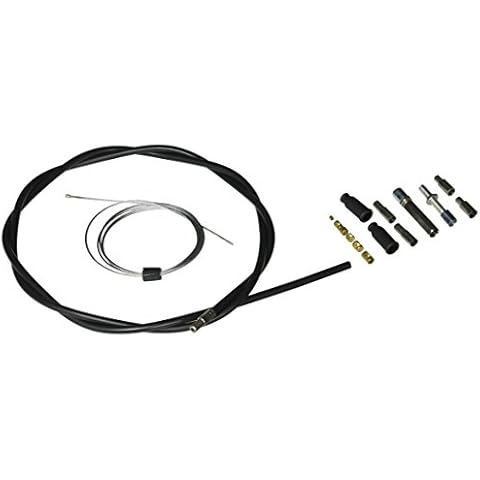 Venhill U01-4-100-BK Universal Motorcycle Throttle Cable Kit - 6mm OD Cover