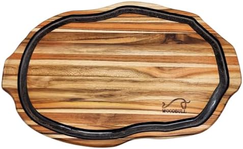 Tábua de Corte Rústica em Madeira Nobre, Ideal para Churrasco, Me...