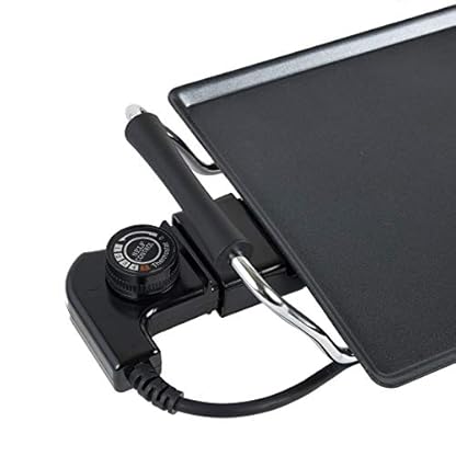 Bestron elektrischer Tischgrill, XXL Plancha-/Teppanyaki-Grillplatte mit Antihaftbeschichtung, Grillspaß für bis zu 8 Personen, extra lange Grillfläche, 1.800 Watt, Farbe; Schwarz, 90,5 x 23,7 cm – Bild 4