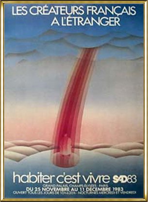 額装済/alone 1975/ジャン ミシェル フォロン/アートポスター alone 1975/ジャン・ミシェル・フォロン/額装アートポスター