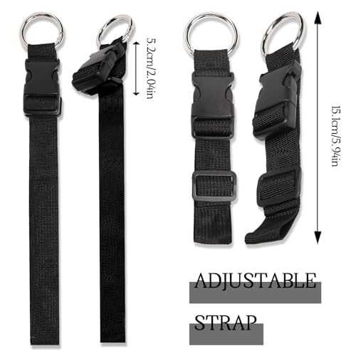 4 Pcs Travel Suitcase Strap, Luggage Nylon Straps Suitcase Belts to Attach Suitcase Bum Bag Extender Strap, Adjustable Strap for Bags2