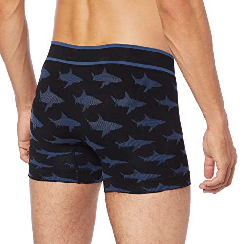 Cueca Boxer em Microfibra Tubarões Lupo Preto M