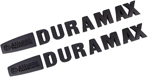 Miniatura 1 de Duramax - Emblema de insignia Allison negro mate, 2 piezas, repuesto para Silverado 2500HD3500HD 2015 con adhesivo