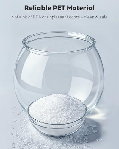 Image of Pawfly Small Plastic Fish Bowl, Clear Round 1.5 Gallon Fish Tank for Small Fish, Unbreakable Small Fishbowl Desktop Aquarium, Shatterproof Betta Fish Tank Goldfish Bowl, Decorative Globe Vase