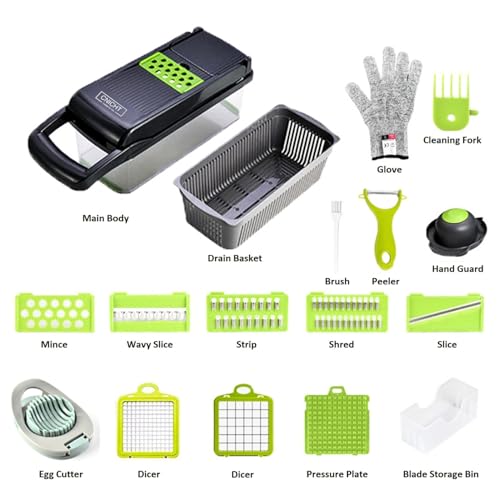 18-in-1 Vegetable Chopper with 7 Blades - BPA-Free & Easy Clean - Image 2