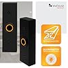 Newhouse Hardware Rectangular Lighted Wired Metal Doorbell Button in Black BT6BL, for Doorbell Chime, Buzzer, or Ringer, Door Bell Button Only, Buzzer Button with LED Button Light
